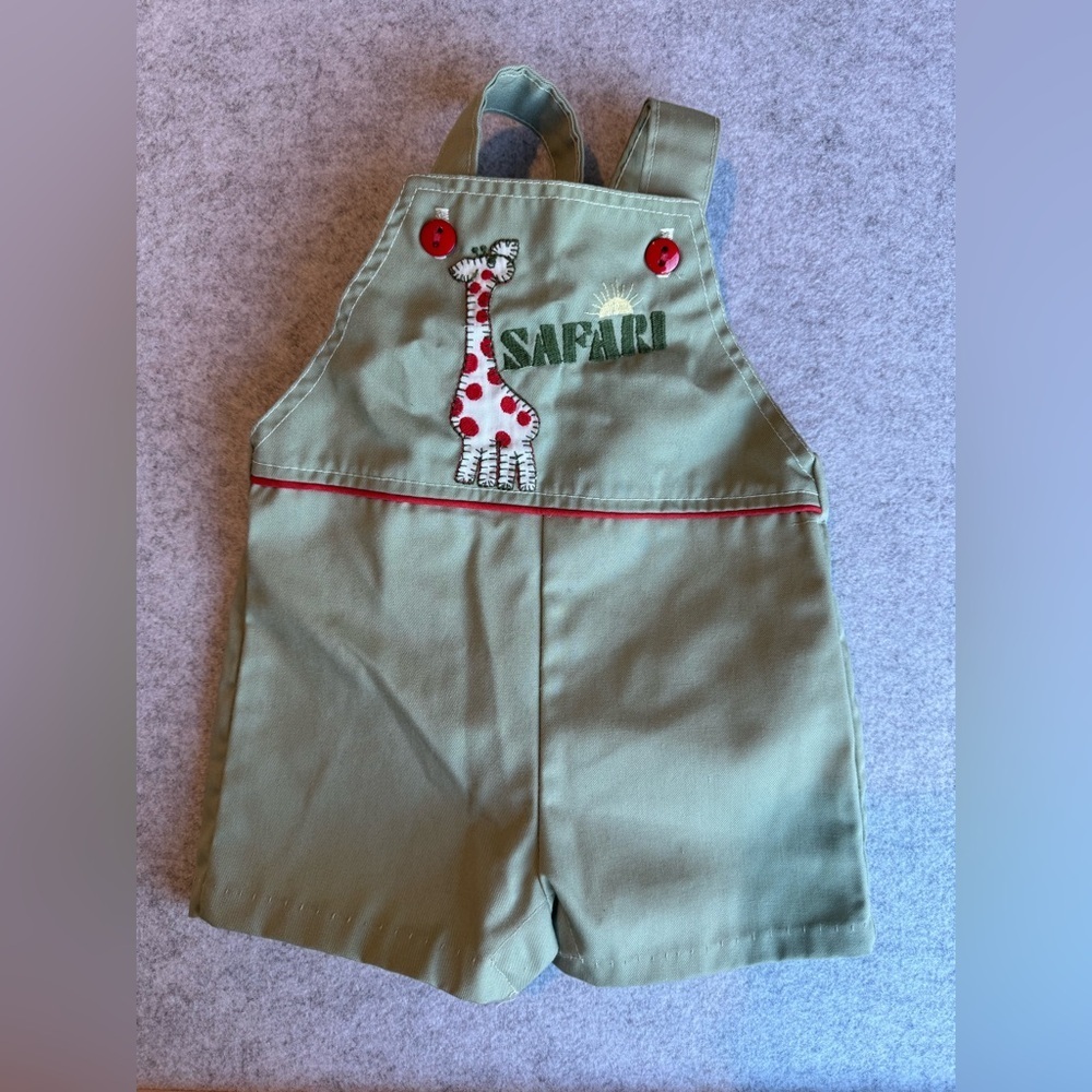 Health Tex Vintage Safari Romper Made in USA Size 12M